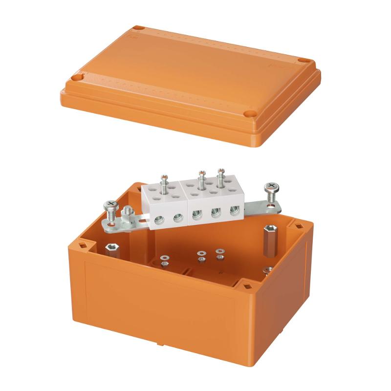 Коробка распределительная пластиковая FS огн., IP56,150х110х70мм, 5р, 450V,30A,16мм.кв  с гладкими стенками и клеммниками