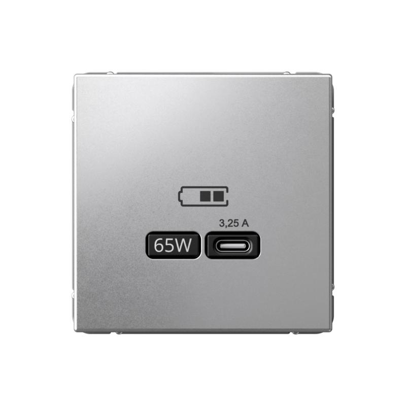 ArtGallery Алюминий Розетка USB тип-С 65Вт высокоскор.заряд. QC, PD, механизм