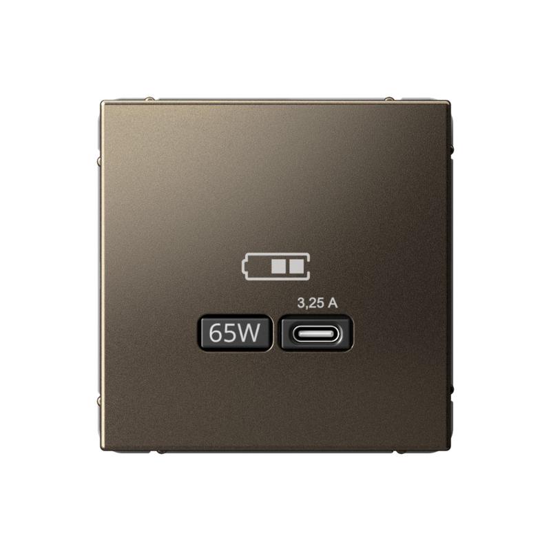 ArtGallery Мокко Розетка USB тип-С 65Вт высокоскор.заряд. QC, PD, механизм