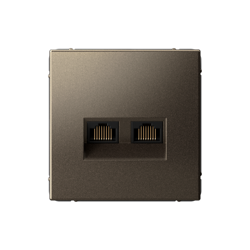 ArtGallery Мокко Розетка двойная компьютерная RJ45+RJ45, кат. 5е, механизм