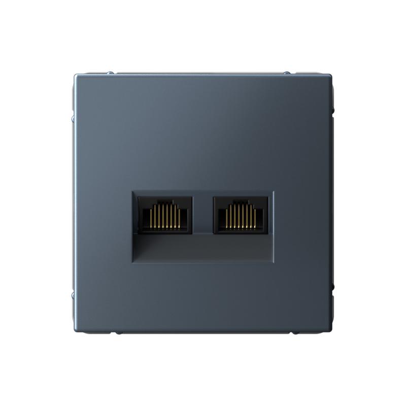 ArtGallery Грифель Розетка двойная компьютерная RJ45+RJ45, кат.6А, механизм