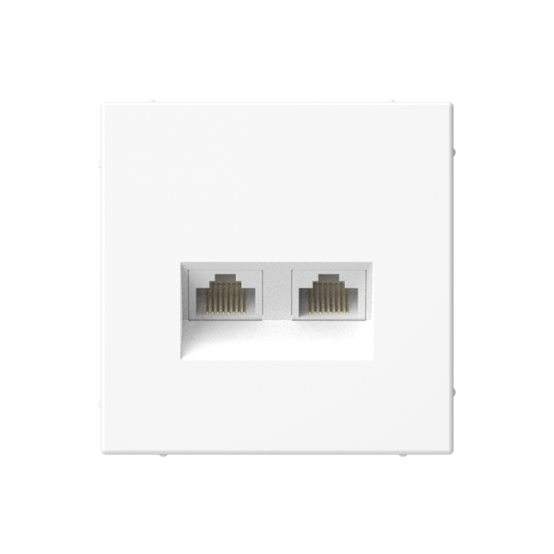 ArtGallery Лотос Розетка двойная компьютерная RJ45+RJ45, кат. 5е, механизм