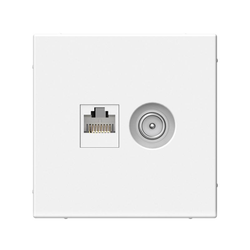ArtGallery Лотос Розетка двойная TV + компьютерная RJ45, кат. 5Е
