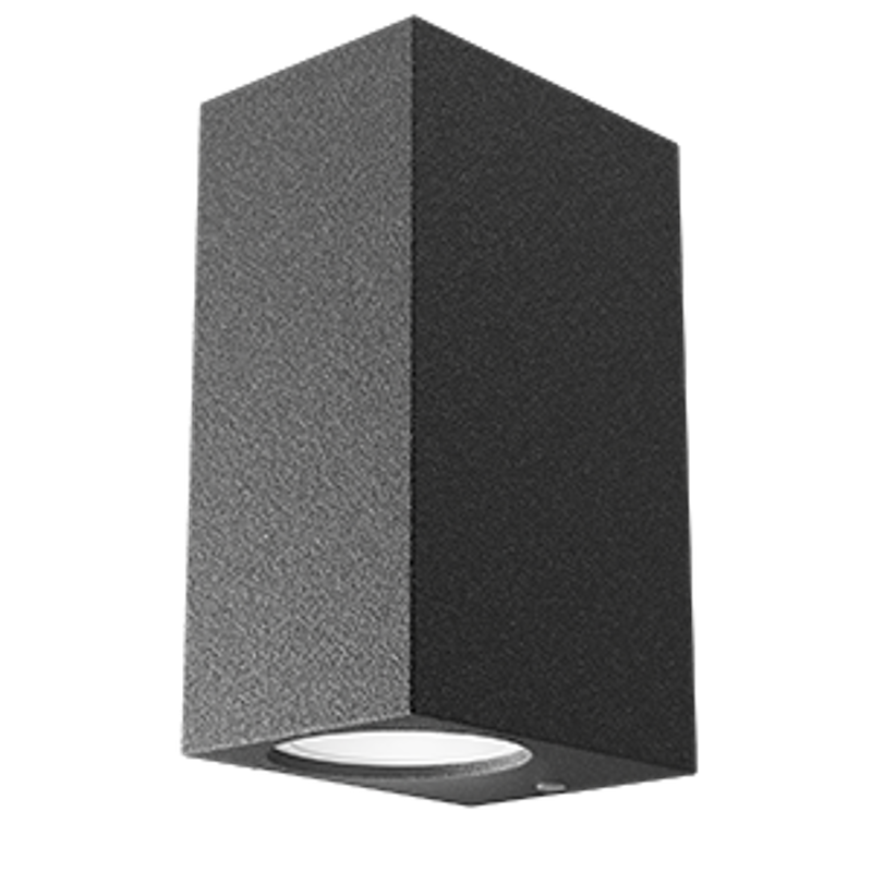 Светильник садово-парковый Cube настенный архитектурный, 2xGU10, 67*92*150mm, 170-240V / 50Hz, 2xMax.35W, IP54