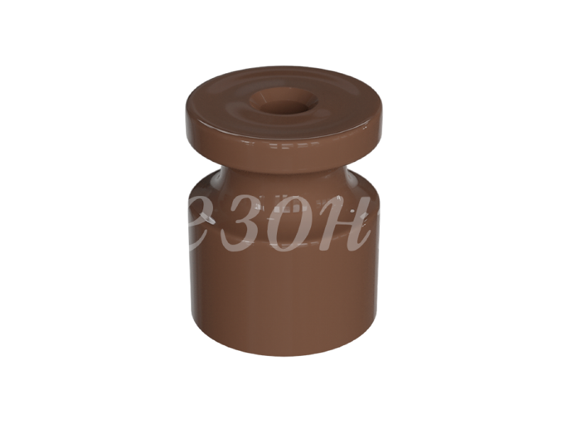 Изолятор пластиковый для наружного монтажа витой электропроводки, D20х24мм, цвет - какао, серия УСАДЬБА, ТМ МЕЗОНИНЪ (100 шт /уп