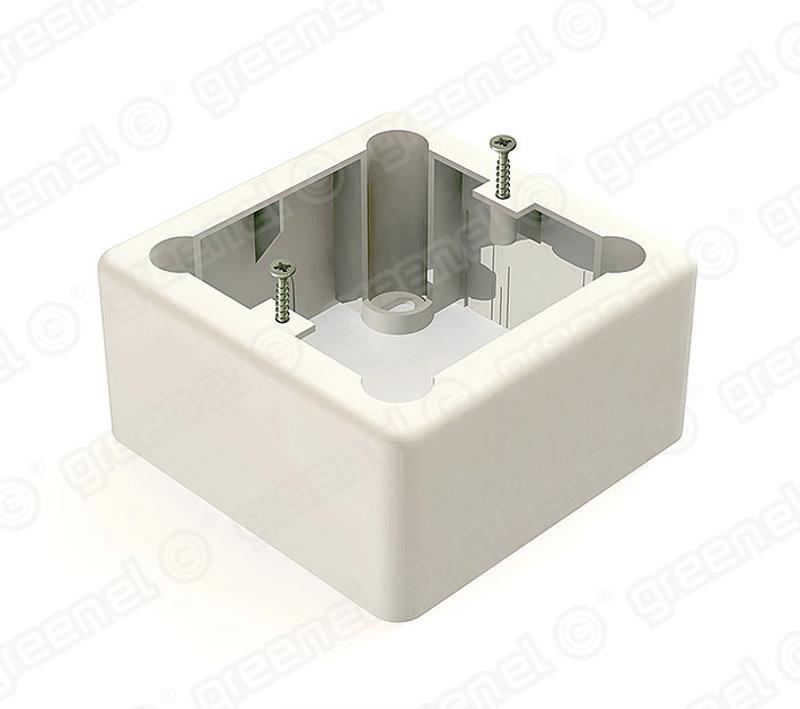 Коробка установочная 1-местная для о/п 85х85х42 IP20, цвет-БЕЛЫЙ (44шт)