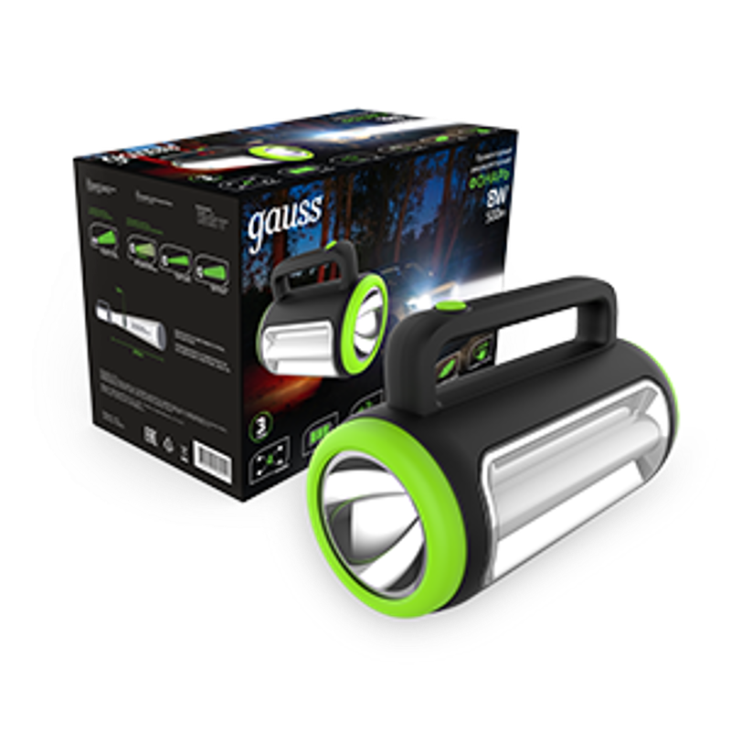 Фонарь прожекторный светодиодный GFL603 8W 500lm lead acid 1500mAh диммируемый LED 1/10/20