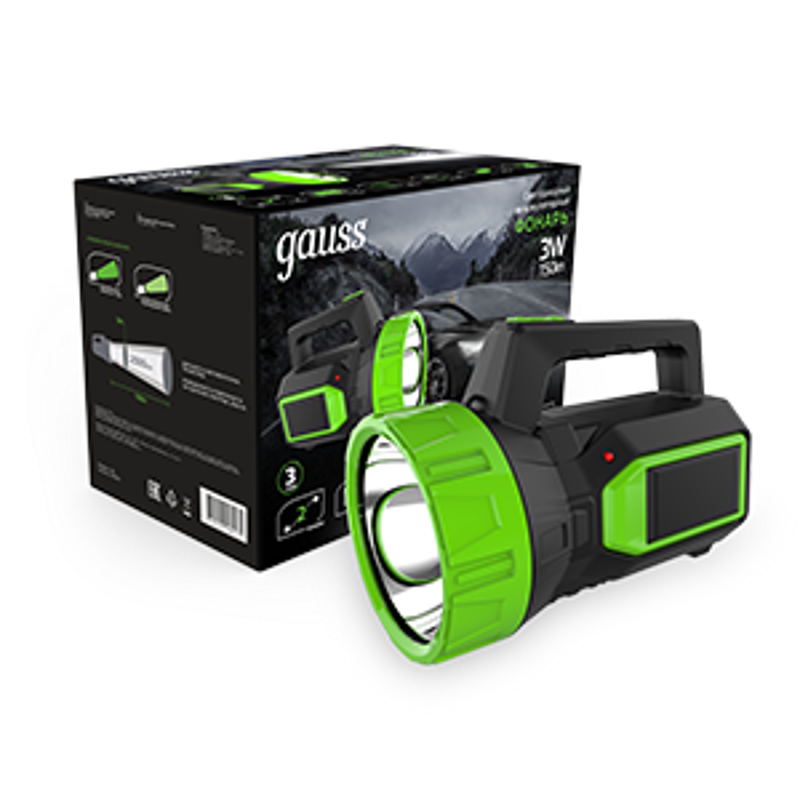 Фонарь прожекторный светодиодный GFL604 3W 150lm lead acid 900mAh LED 1/10/40