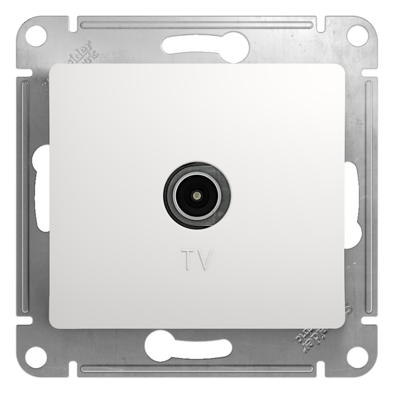 Glossa Белый TV Розетка оконечная 1DB