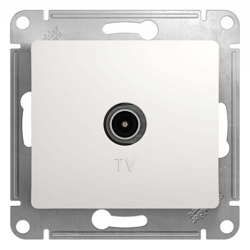 Glossa Белый Розетка TV коннектор, механизм