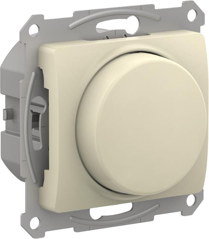 Glossa Бежевыйый Светорегулятор (диммер) повор-нажим LED RC 400Вт механизм