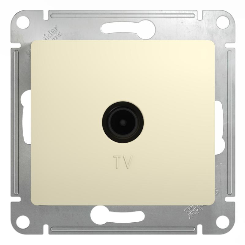 Glossa Бежевый TV Розетка проходная 4DB