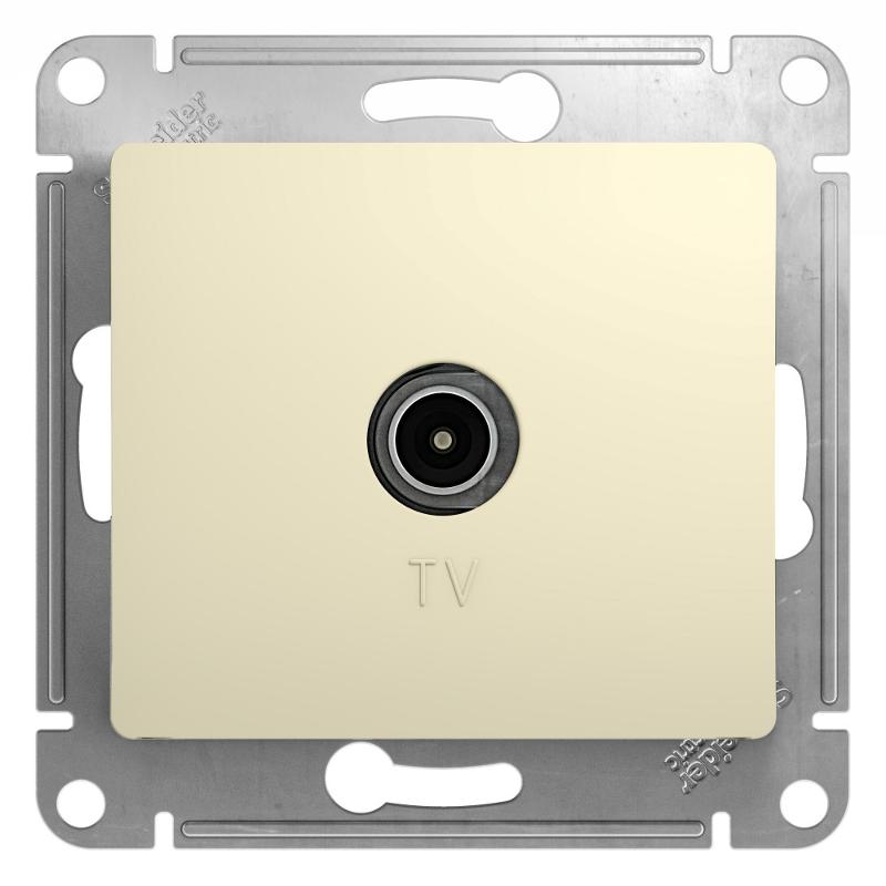 Glossa Бежевый Розетка TV, механизм