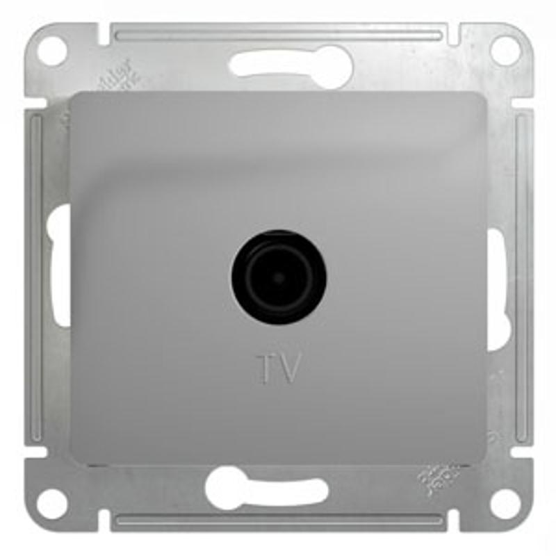 Glossa Алюминий TV Розетка одиночная 1DB