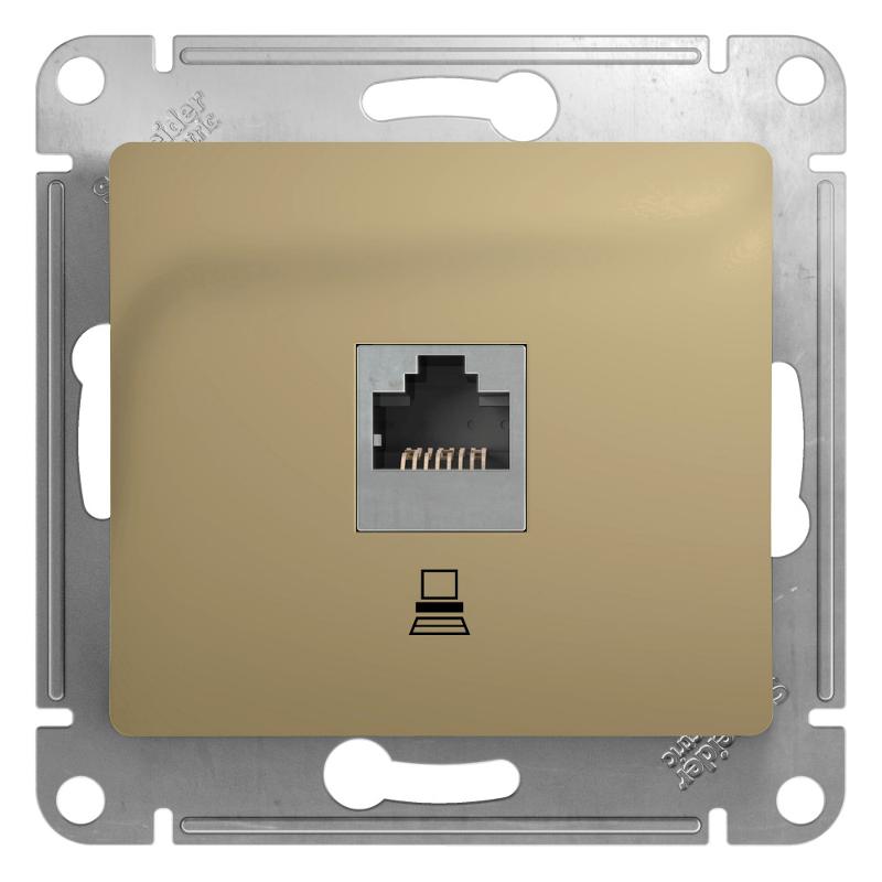 Glossa Титан Розетка компьютерная RJ45 кат.5E