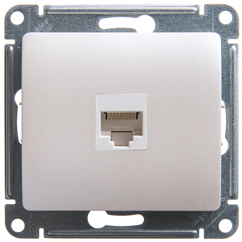 Glossa Перламутр Розетка компьютерная RJ45 кат.5E