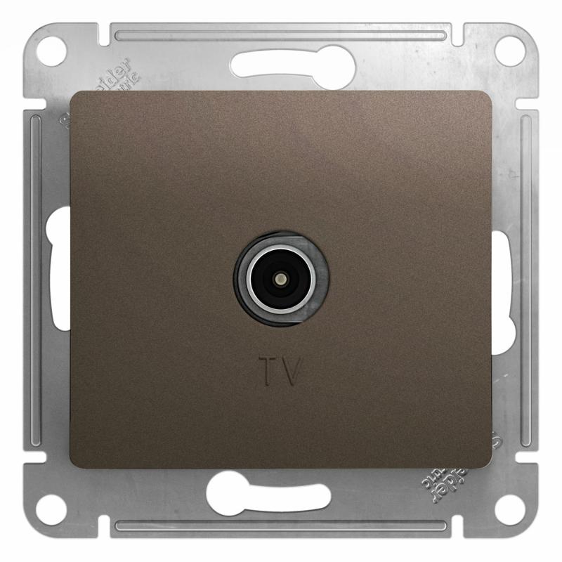 Glossa Шоколад Мех TV Розетка оконечная 1DB