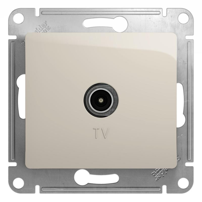 Glossa Молочный Розетка TV оконечная 1DB