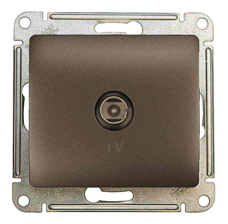 Glossa Графит Розетка TV оконечная 1DB