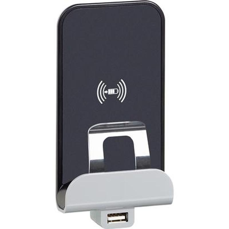 Axolute.Беспроводное зарядное устройство Qi 1А с дополнительным разьемом USB A 5В 2,4А.
