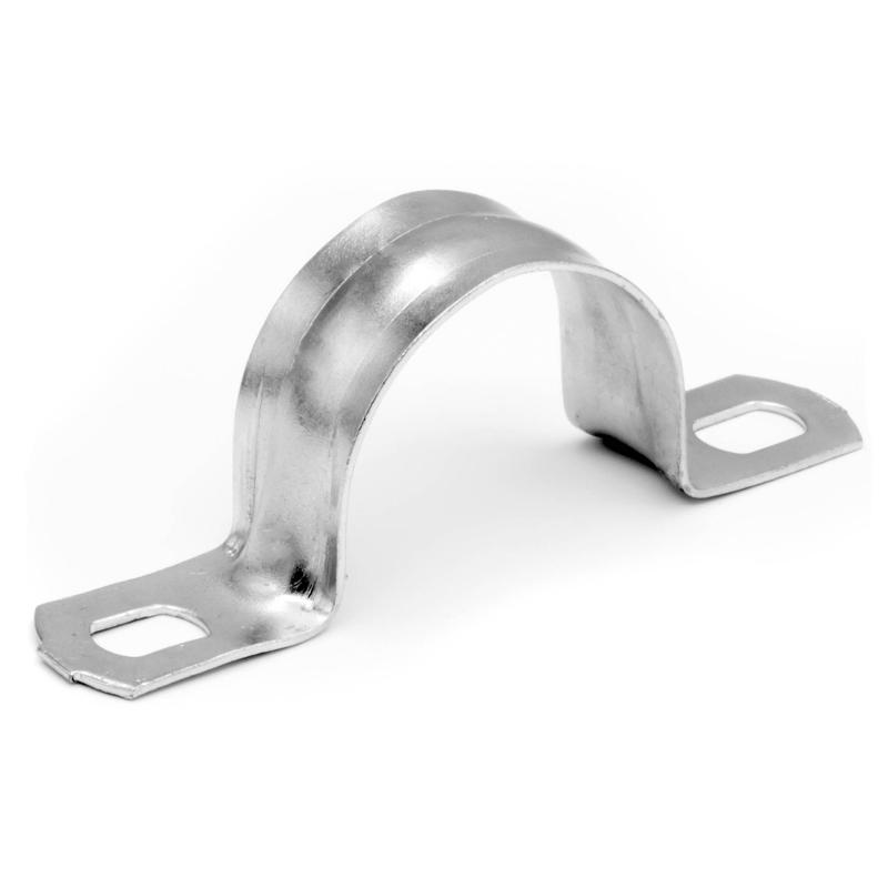Держатель оцинкованный двусторонний (скоба СМД), д.8мм с крепежным отверстием 6х4 мм