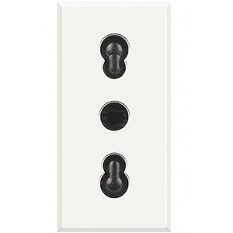 Axolute Розетка 2К+З, 10/16 А 250 В~ с экранированными контактами, цвет белый