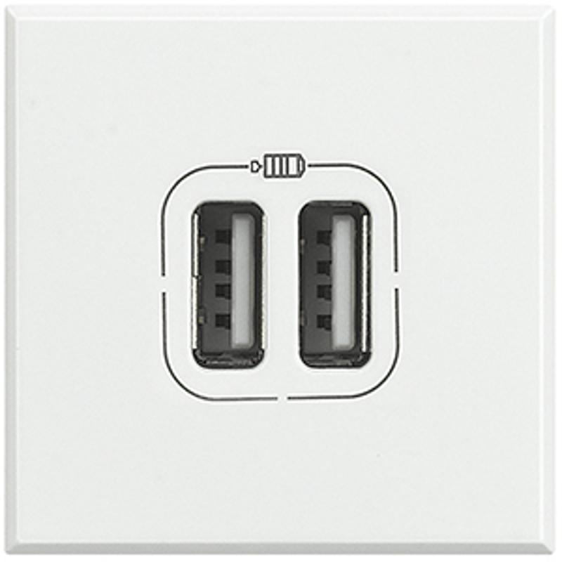 Axolute разъём для зарядки 2хUSB бел