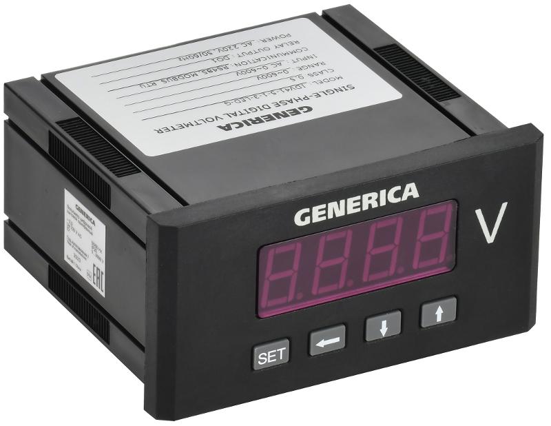 Вольтметр цифровой щитовой однофазный DO RS-485 48х96мм LED