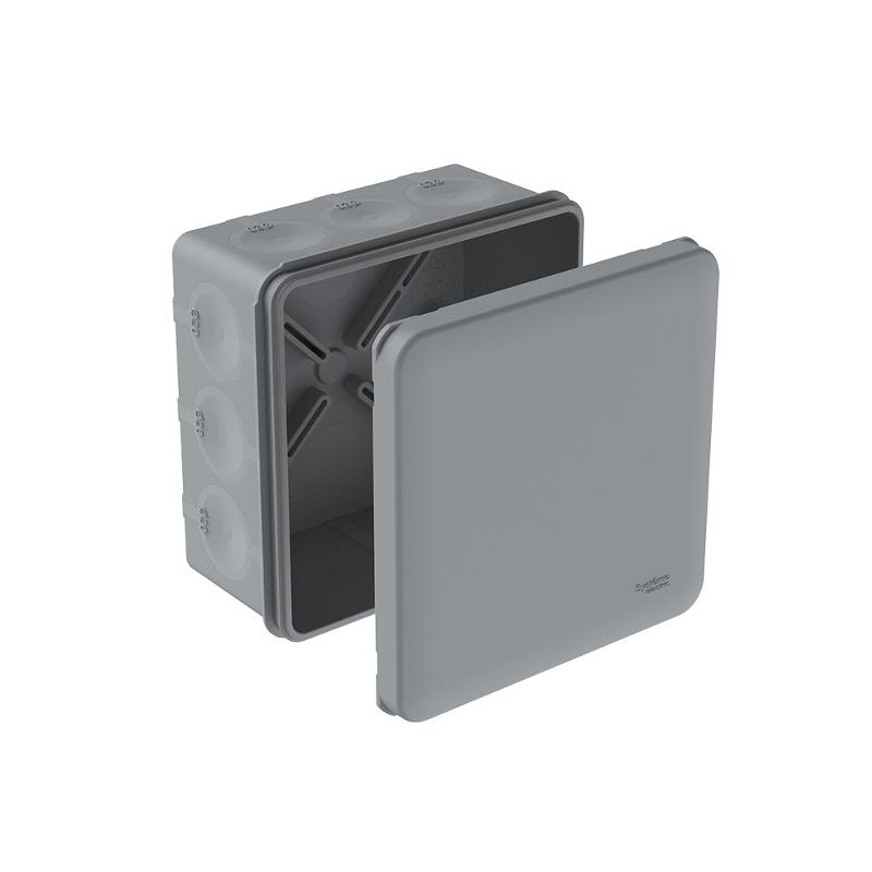 MultiBox Коробка распределительная с мембранными вводами IP66 100х100х50 Серая (со стикером)