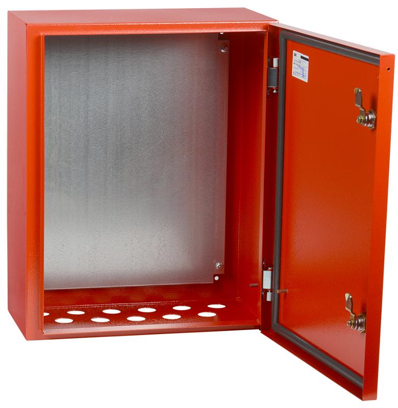 Щит с монтажной панелью ЩМП-1-0 У2 IP54 RAL 3020 (395х310х220мм) красный
