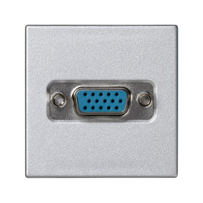 Simon Connect Плата с разъёмом VGA, D-sub, 15 pin, К45, винтовой зажим, "мама", алюминий