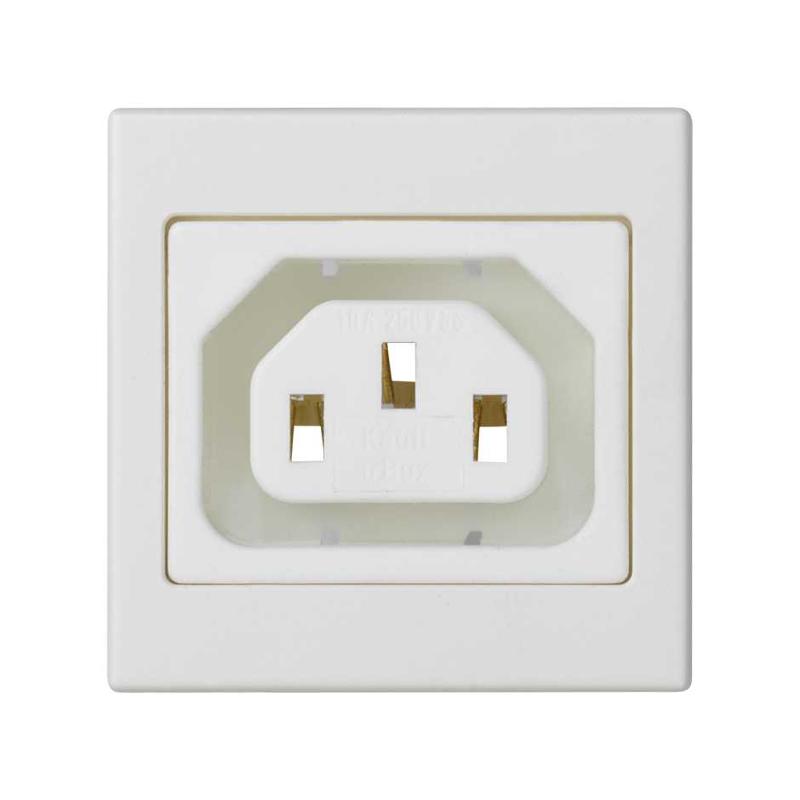 Simon Connect Адаптер с гнездовым разъёмом С13, "мама"(IEC3200), К45, белый