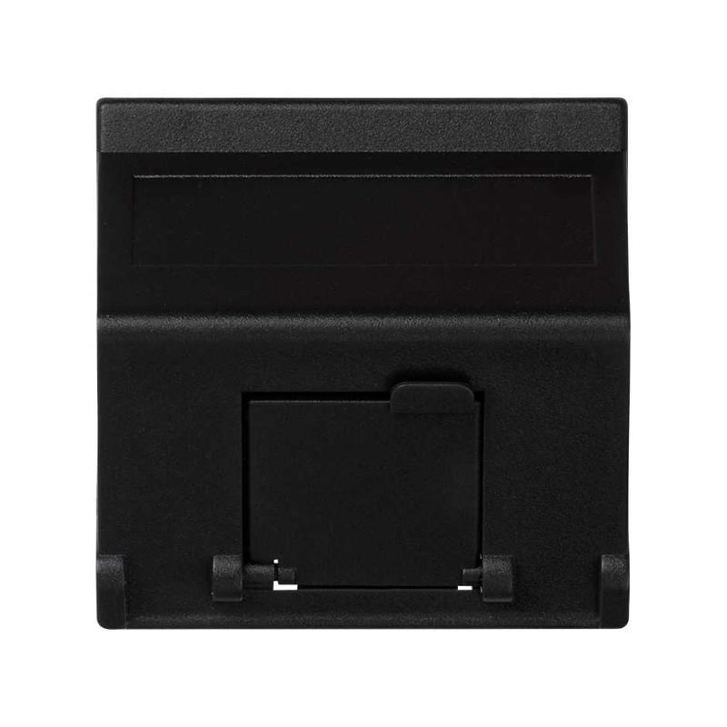 Simon Connect Наклонный адаптер на 1 RJ45 коннектор, защит.щторка, исп.совм. с MD67, К45, графит