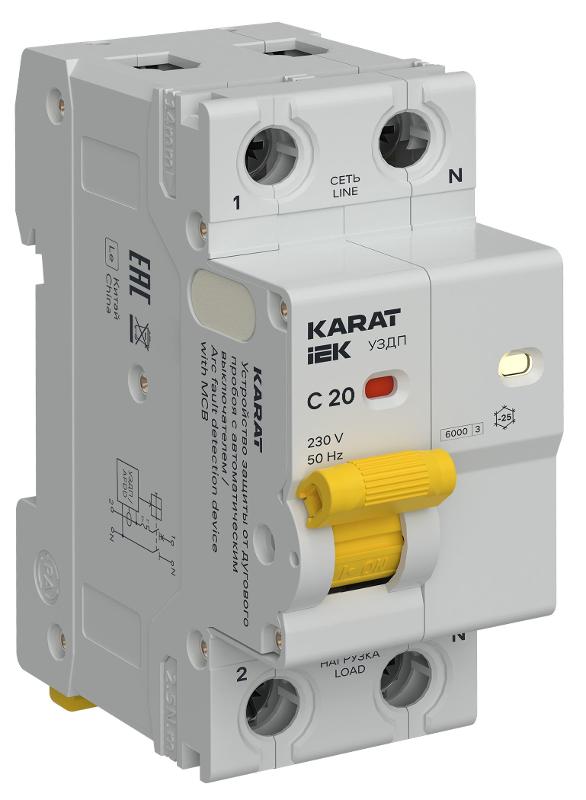 KARAT УЗДП c авт. выкл. 1P+N C 20A IEK