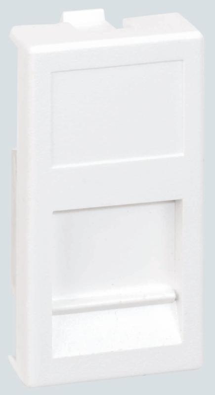 Simon Connect Адаптер универсальный узкий на 1 RJ45 коннектор, 1/2 К45, с защит.шторк., алюминий