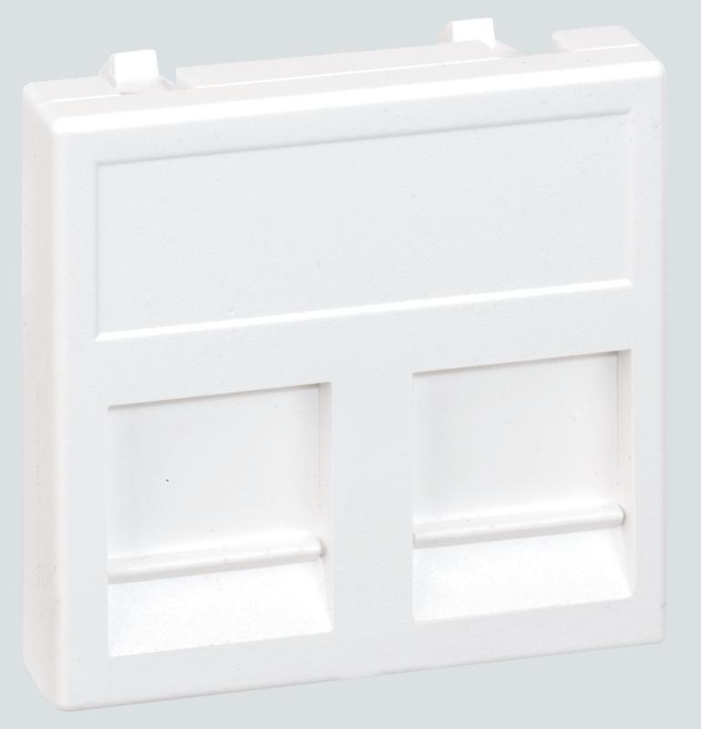 Simon Connect Адаптер на 2хRJ45 коннектора, К45, с защит.шторками, белый