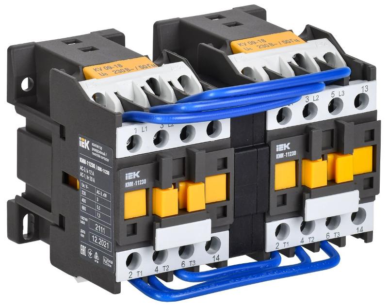 Контактор КМИ-11230 реверс 12А 230В/АС3 2НО