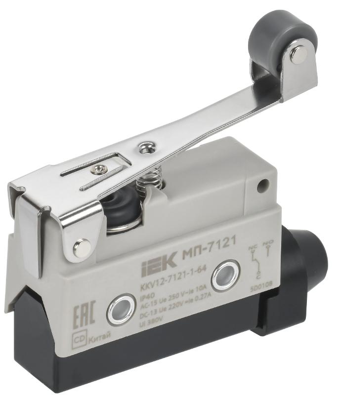 Микровыключатель концевой МП-7121 рычаг с рол. IP40
