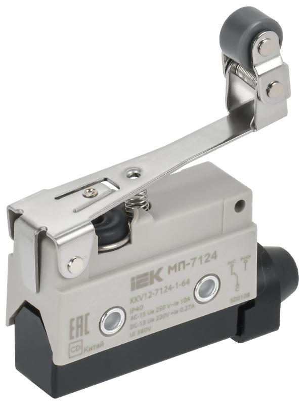 Микровыключатель концевой МП-7124 рычаг с рег. рол. IP40