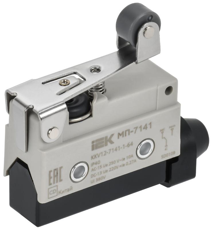 Микровыключатель концевой МП-7141 укор. рычаг с рол. IP40
