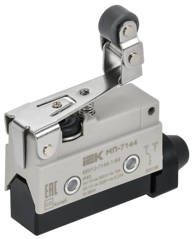 Микровыключатель концевой МП-7144 укор. рычаг с рег. рол. IP40