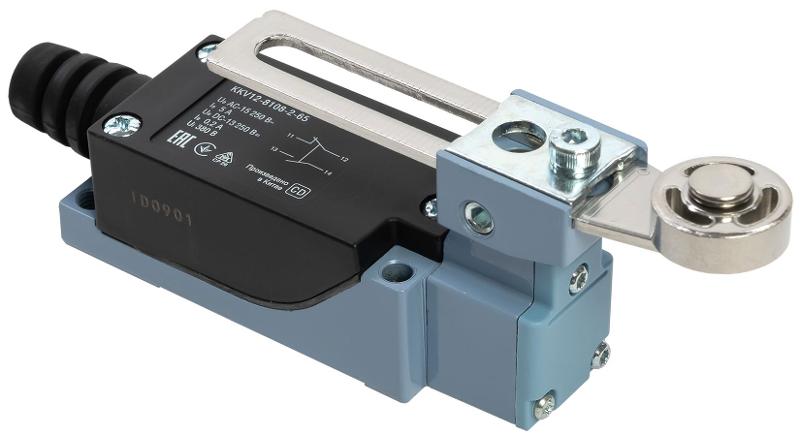 Выкл. конц. КВ-8108 регул. рычаг со стальн. роликом IP65