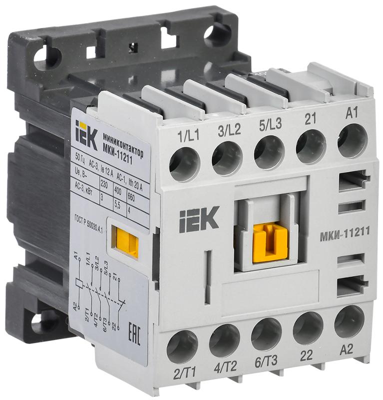 Миниконтактор МКИ-11211 12А 400В/АС3 1Н3