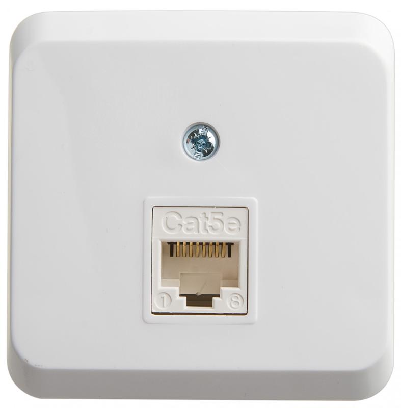 Этюд Белый О/У Розетка О/У компьютерная RJ45 кат.5E