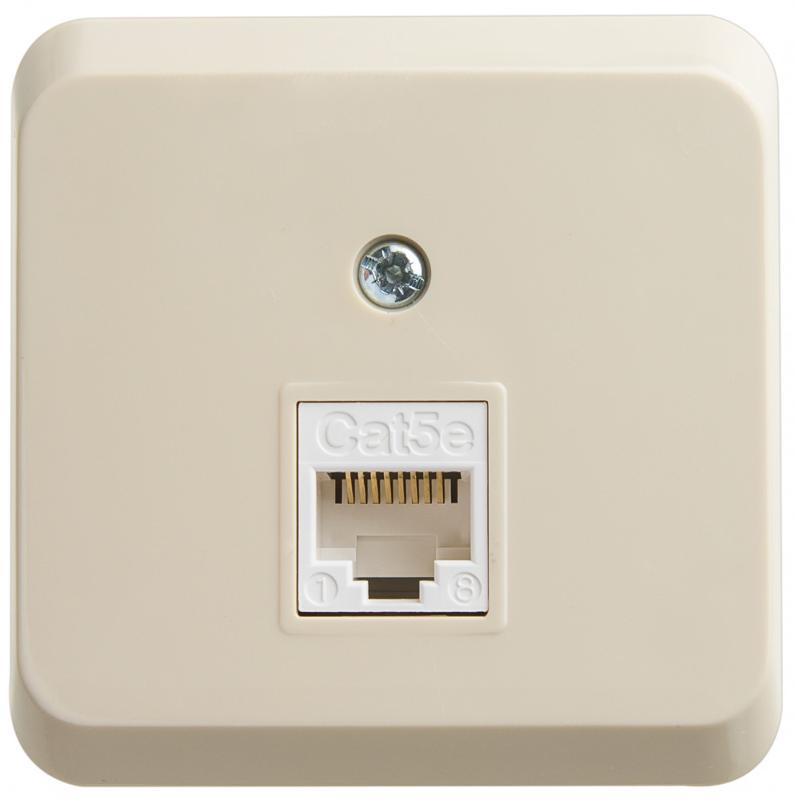 Этюд Кремовый О/У Розетка компьютерная RJ45 кат.5E