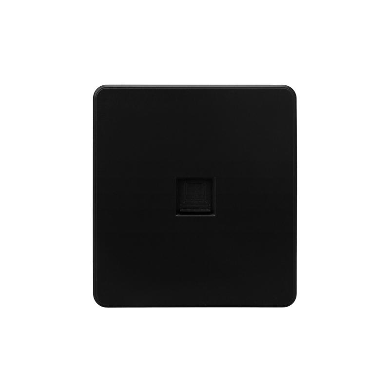 Розетка ROUND компьютерная RJ45 кат6 с/у оникс