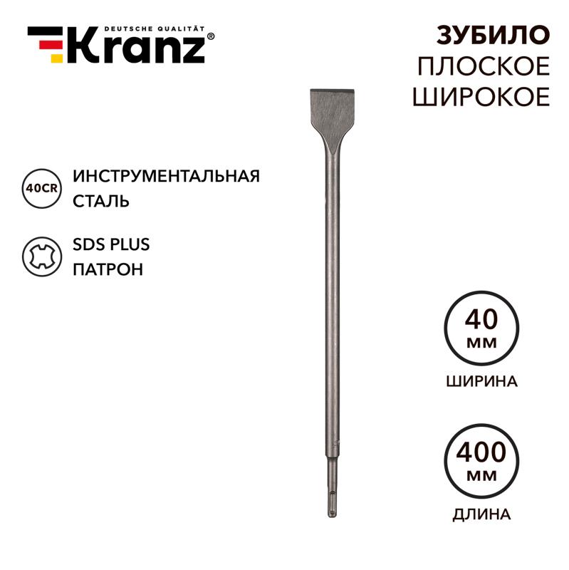 Зубило плоское широкое, 14х40х400мм, SDS PLUS