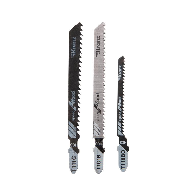 Набор полотен для электролобзика KRANZ № 1 T101B/T111C/T119BO (3 шт./уп.)