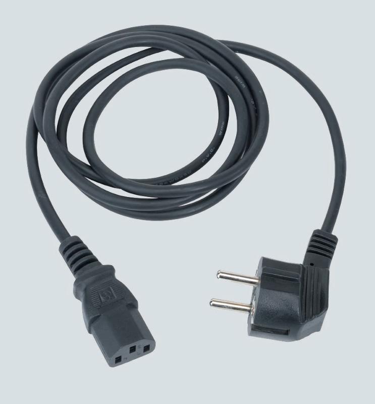 Simon Connect Кабель электрический с вилкой 2к+з Schuko, 2м, графит