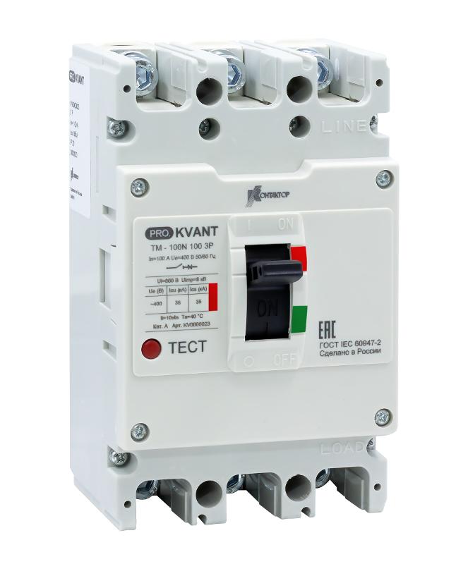 Выключатель автоматический PRO.KVANT TM-100S 3P 20A 50kA